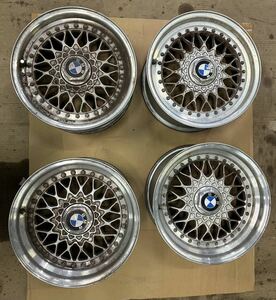 BBS 当時物 BMW E30 15インチ 4H100 7J+25 8J+18 RS071 RS001 センターキャップ付　旧車 VW レストア リム