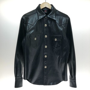 ** RED MOON Red Moon leather shirt SIZE 38(M) black a little scratch . dirt equipped 