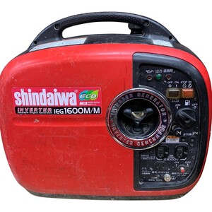 κκ shindaiwa 新ダイワ インバーター発電機ワ 本体のみ 常圧 1.6kVA 使用感有 iEG1600M-Y レッド 傷や汚れあり