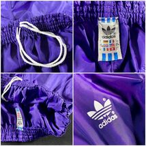 レア80’s adidas 西ドイツ製 ポリアミド サッカー ショートパンツ D8 紫 ヴィンテージ ナイロン 短パン ベッケンバウアー 中古品_画像6