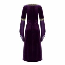 AD007:女の子 長袖 衣装 ハロウィーン ハート 中世 パターン ベルベット 服_画像2