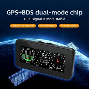 FA009:デジタルディスプレイ スピードメーター 傾斜計 GPS スピードメーター アラーム オフロードコンピューター,hud