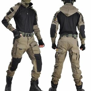HA028:フード付き戦術的なスーツ制服ミリタリーパンツ軍ペイントボールエアガン男性スーツ男性服戦闘シャツ