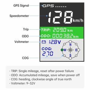 FA010:Hd 85ミリメートル防水tftスクリーンデジタルgpsスピードメーターゲージmphノットキロ/h