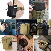 HA024:600dナイロン製ポータブルリサイクルバッグ molle ハンギングバックパック ミリタリー　edcギア　ハンティング　タクティカル_画像3