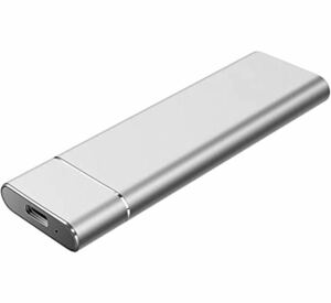 外付けHDD ハードディスク USB3.1（2TB, 銀）