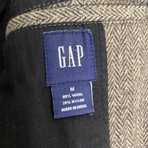 オールドギャップ　GAP テーラードジャケット　M ヘリンボーン　ウール ブラウン系　総裏　メンズ　ヴィンテージ_画像8