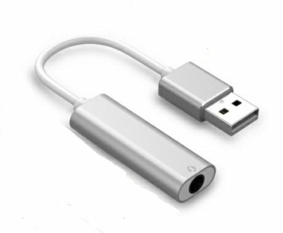 USBオーディオ変換アダプター　外付けサウンドカード　3.5mm　イヤホンマイク