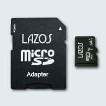 LAZOS　MicroSDXCメモリーカード 64GB SDMI対応 マイクロSDカード アダプター付 スマホ ドラレコ CLASS10 L-B64MSD10-U3 紙パッケージ_画像3
