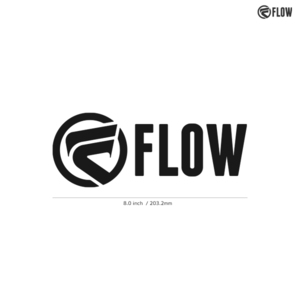 【FLOW】フロー★02★ダイカットステッカー★切抜きステッカー★8.0インチ★20.3cm