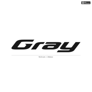 【GRAY】グレイ★08★ダイカットステッカー★切抜きステッカー★JPN2★10.0インチ★25.4cm