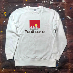 送料無料【Penthouse Records】ペントハウス / 長袖トレーナー /ホワイト★選べる3サイズ/M L XL / 8.4オンス