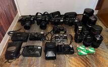 【No.168】カメラ レンズ フィルム 一眼レフ まとめて Nikon Konica Minolta Canon Pentax OLYMPUS等 動作未確認 ジャンク品_画像1