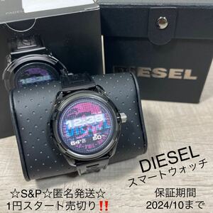 1 иен старт прямые продажи новый товар не использовался DIESEL FADELITE смарт-часы дизель DIESEL ON измеритель пульса GPS Google черный наручные часы 