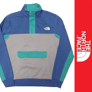 新品 THE NORTH FACE FLEECE PULLOVE ザ ノースフェイス メンズスウェット ジャケット ブルー グレー グリーン アウトドア M 正規品