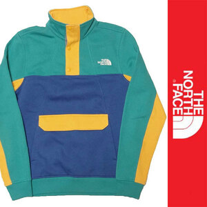 新品 THE NORTH FACE FLEECE PULLOVE ザ ノースフェイス メンズ スウェット ジャケット グリーン ネイビー イエロー アウトドア M 正規品