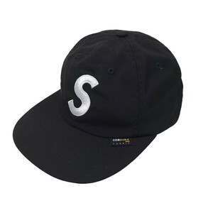 ★ 18AW Supreme シュプリーム Cordura S Logo 6-Panel Cap コーデュラ エスロゴ 6パネル キャップ アーチロゴ (ブラック黒)GGGC