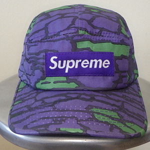 ★ 初期 2006年 06AW Supreme シュプリーム Treebark Camp Cap ツリーバーク キャンプキャップ TreBark Camo カモ 迷彩 キャップ (紫)GGDG 