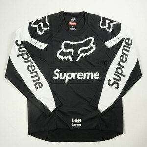 ★ 海外正規品 18SS Supreme シュプリーム Fox Racing Moto Jersey Top フォックス レーシング モトクロス ジャージ トップス シャツ (黒L)