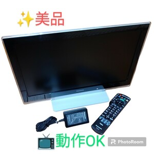 【動作OKな美品・送料無料】パナソニック/Pansonic　19V型液晶テレビ　プライベートビエラ VIERA　ポータブルテレビ　SV-PT19S1-K