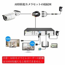 4チャンネルDVRレコーダー+防犯カメラ+HDD（1TB）+延長ケーブル 防犯システムフルセット 屋外屋内兼用 DVR4KIT_画像9