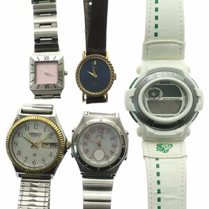 1円スタート 腕時計 まとめ5点セット CASIO カシオ CITIZEN シチズン 他 クォーツ QZ 手巻き G-COOL GT-003 Wicca ウィッカ 稼動品 含