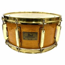 １円スタート PEARL パール スネアドラム MAPLE SELL メープルシェル 打楽器 楽器 ドラム スタンド スティック ケース付き 動作未確認_画像3