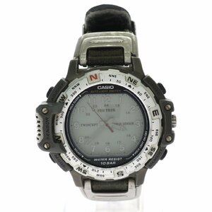 1円スタート 稼働品 CASIO カシオ PRO TREK プロトレック PRT-500 ツインセプト ツインセンサー クォーツ ラウンド デジアナ メンズ 腕時計