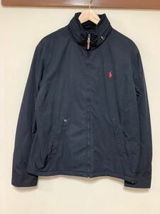 に1282 Polo Ralph Lauren ラルフローレン 中綿ジャケット パデットジャケット M ネイビー 裏フリース 