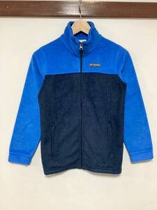 の1222 Columbia コロンビア フリース キッズ M (10-12) ブルー/ネイビー アウトドア