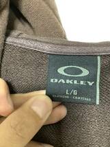 ぬ1221 OAKLEY オークリー ジップアップ スウェットパーカー L ブラウン_画像3