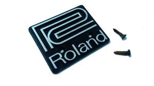 全国レターパック送料370円 ROLAND ローランド ギター アンプ 等用 ロゴ プレート ネジ付 LOGO PLATE サイズ写真 即決有り 管理番号1811