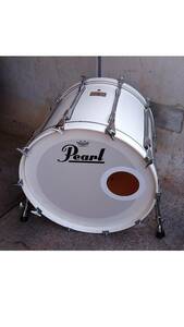 送料着払い Pearl zenithal resonator MDE IN JAPAN パール バス ドラム キック ヘッド面使用少ない サイズ本文 KICK BASSDRUM 管理2411 