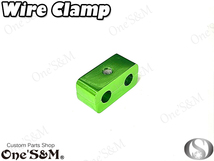 M2-2GR アルミ製 グリーン 緑色 アルマイト加工済み ワイヤークランプ ブレーキ ホース ワイヤー クランプ_画像2