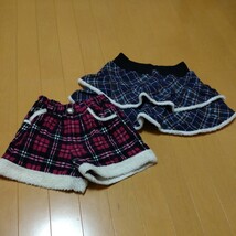 ショートパンツ＆インナーパンツ付スカート　130140 秋冬_画像1