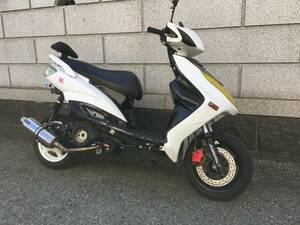 シグナス１２５X マフラー＆ホットロッドカスタム 書類、鍵付き 