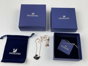 k317　【未使用保管品】 スワロフスキー SWAROVSKI ペンダント ネックレス スワン 白鳥