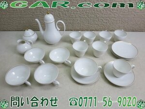 ME63 Rosenthal/ローゼンタール ロマンスホワイト カップ お皿 ソーサー ポット コーヒー 紅茶 セット まとめ 洋食器