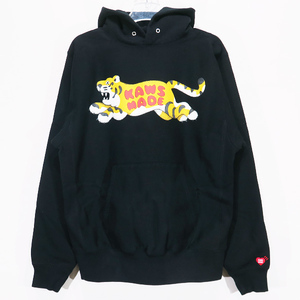 HUMAN MADE ヒューマンメイド x KAWS カウズ KAWS MADE HOODIE #2 フーディー フーデッド スウェット ブラック パーカー タイガー 虎 noz