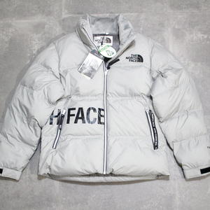 【日本未発売】新品 ノースフェイス THE NORTH FACE/ALCAN T-BALL/ホワイトレーベル/人気/ダウン/ビッグロゴ/海外限定/グレー/XS