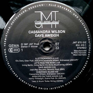 試聴●Cassandra Wilson『Days Aweigh』●西ドイツ盤・ブラジリアン調ヴォーカルナンバー「IF YOU ONLY KNOW HOW」他レア作の画像3