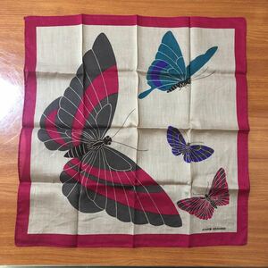 〈送料無料〉コシノジュンコ ハンカチ 蝶々 バタフライ チョウ JUNKO KOSHINO