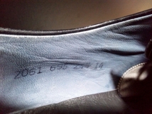 REGAL リーガル ドレスシューズ 黒 ブラック レザー 革靴 ダービー アーモンドトゥ スキンステッチ 24.5cm_画像9