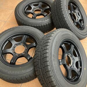 【バリ山】 ハイエース rays グラムライツ 57jx-6 16インチ 6.5j+38 スタッドレス タイヤホイール ヨコハマ iG50 215/65R16 98Q キャラバン