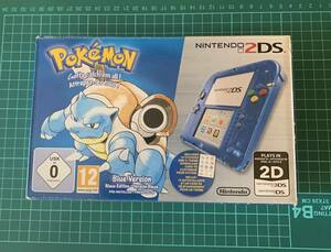 海外版　Nintendo 2DS 本体 BLUE （pokemon blue virsion?）起動OK 現状品　（同梱条件あり）