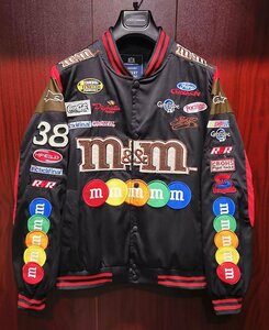 限定品※定価8万◆イタリア・ローマ発*ROBERT CAVANI/ロベルトカバーニ・m&m's*豪華刺繍・ワッペン・ジャケット/ジャンパー/XXXL黒