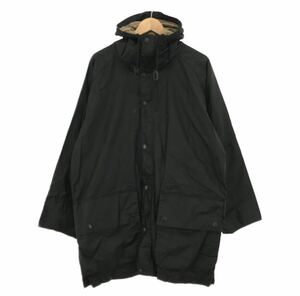 Barbour バブアー HIKING WAX COAT フーディオイルド コート 40 ブラック メンズ 美品/国内正規/21年製