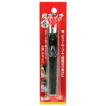 SK11 穴あけポンチ 皮ポンチ 12mm 穴あけパンチ 1穴 工具 レザー ゴム_画像2