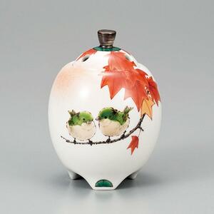 九谷焼！ ☆紅葉に鳥・香炉☆　AP7-1226新品 茶道具 リラクゼーション ギフト