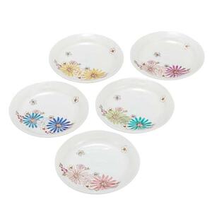 九谷焼！ 色絵 遊　☆華５．５号皿揃☆ K8-93 新品 プレート 組飯碗 ご飯茶碗 鉢 小鉢 小皿 中皿 向付 ボウル ギフト